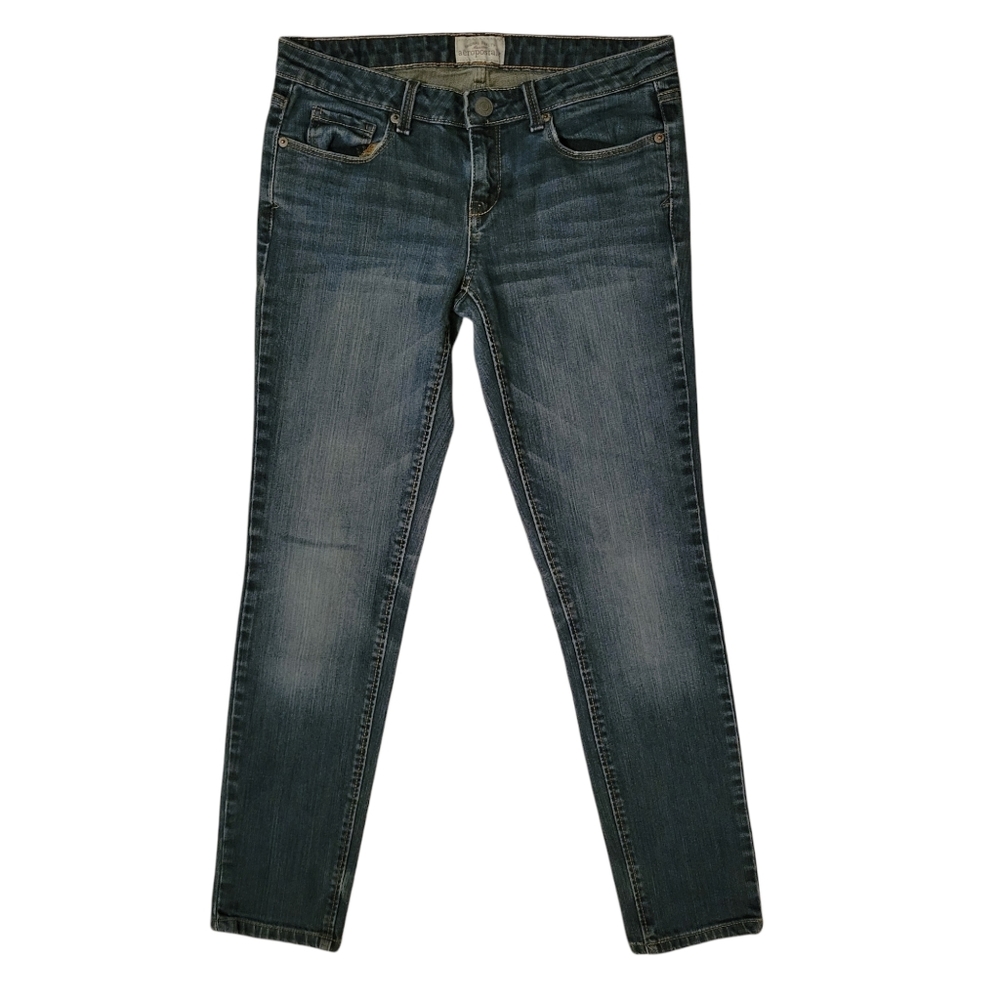 Aeropostale Ashley Ultra Skinny Womens Denim Jeans Med Wash Mid Rise 5/6 Short
